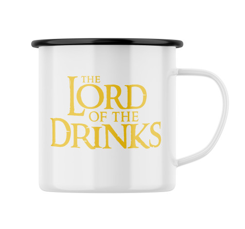 Smaltovaný hrnek s potiskem Lord of the Drinks