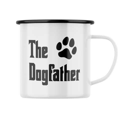 Smaltovaný hrnek s potiskem The Dogfather