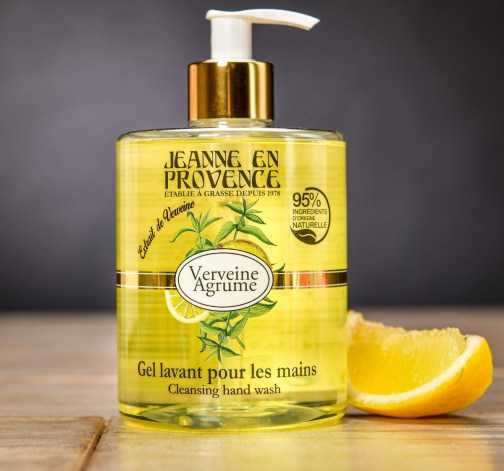 Svěží mycí gel na ruce Jeanne en Provence s vůní verbeny a citronu 500 ml