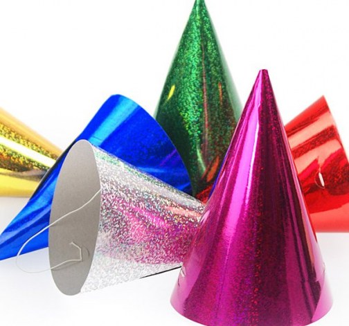 Třpytivé party čepičky - mix barev 20 ks