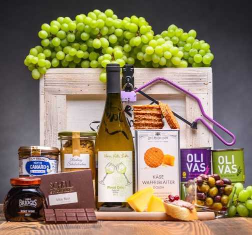 Truhla s bílým vínem - suché