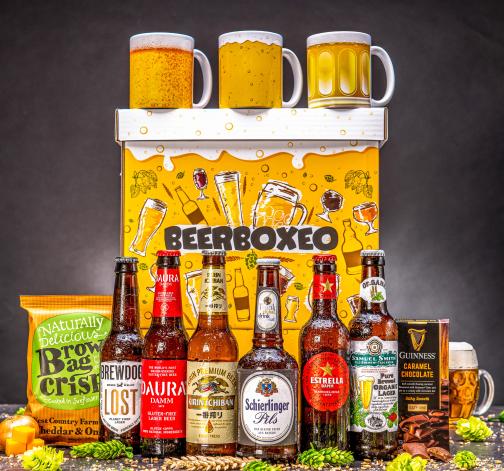 Beerboxeo plné prémiových ležáků s pivním Hrnkem