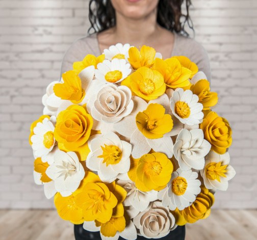 Dřevěná vonící kytice
