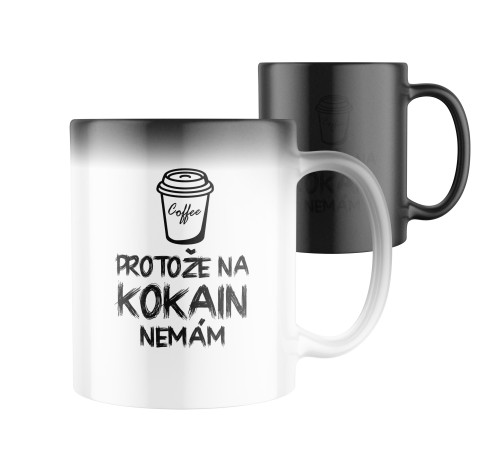 Magický keramický hrnek s potiskem Piju kafe