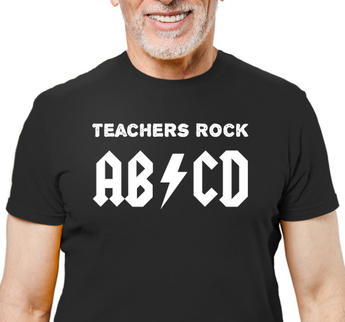 Pánské tričko s potiskem “Teachers Rock”