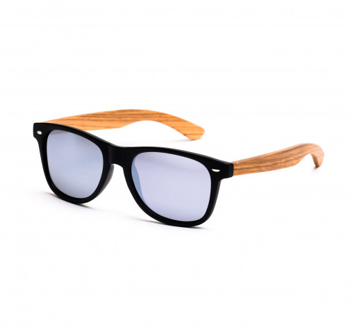 Dřevěné sluneční brýle Classic – stříbrné