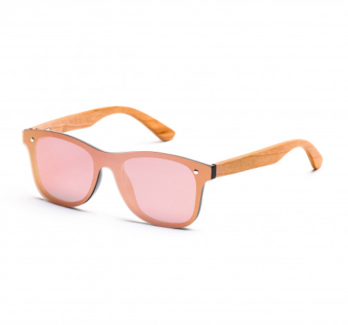 Dřevěné sluneční brýle Luxury – růžové