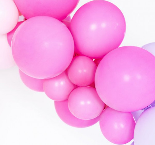 Nafukovací pastelové balónky z latexu - fuchsia 100 ks