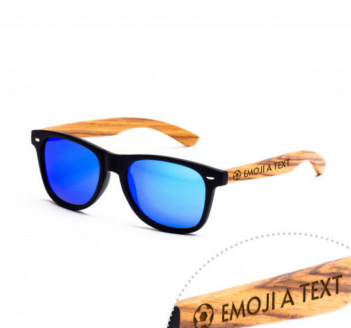 Dřevěné sluneční brýle Classic modré