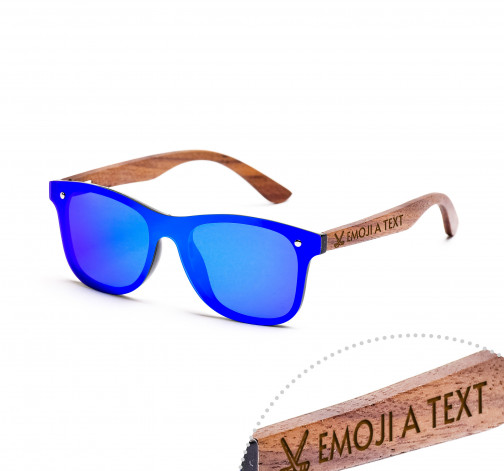 Dřevěné sluneční brýle Luxury modré