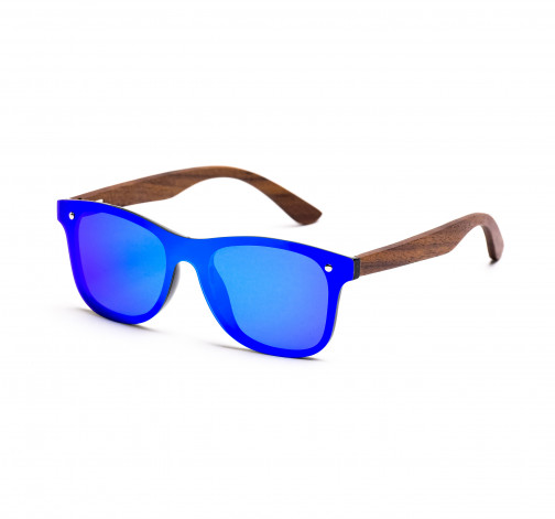 Dřevěné sluneční brýle Luxury – modré