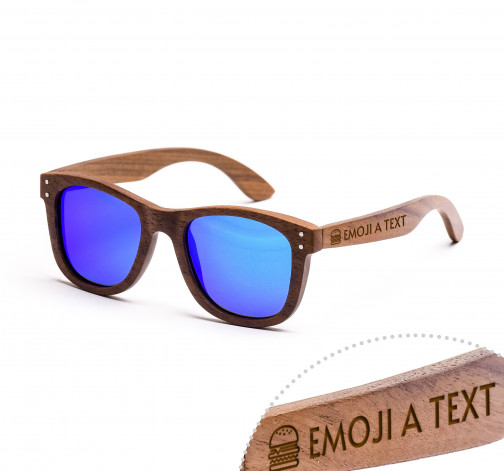 Dřevěné sluneční brýle Wood modré