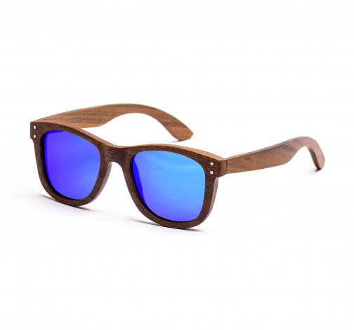 Dřevěné sluneční brýle Wood – modré
