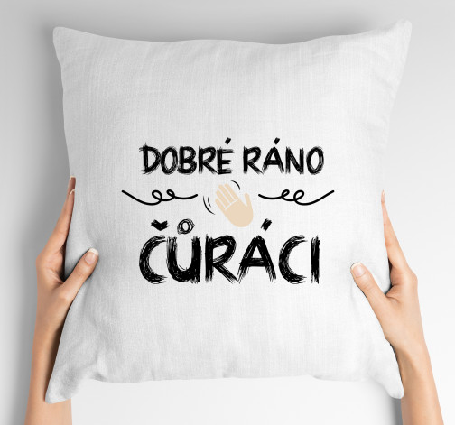 Polštář s potiskem Dobré ráno