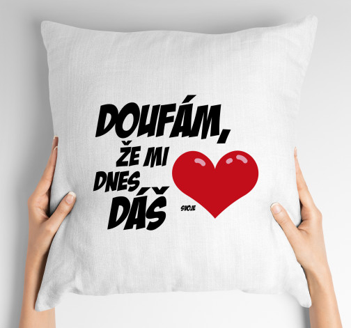 Polštář s potiskem Doufám