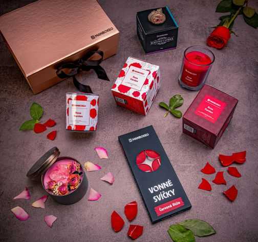 Giftboxeo dárkový box (rose gold) - Plné vůní růže