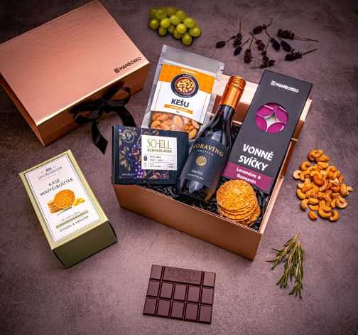 Giftboxeo dárkový box (rose gold) - Pro vinařku