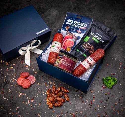 Giftboxeo dárkový box (royal blue) - Pro masožravce