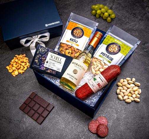 Giftboxeo dárkový box (royal blue) - Pro vinaře