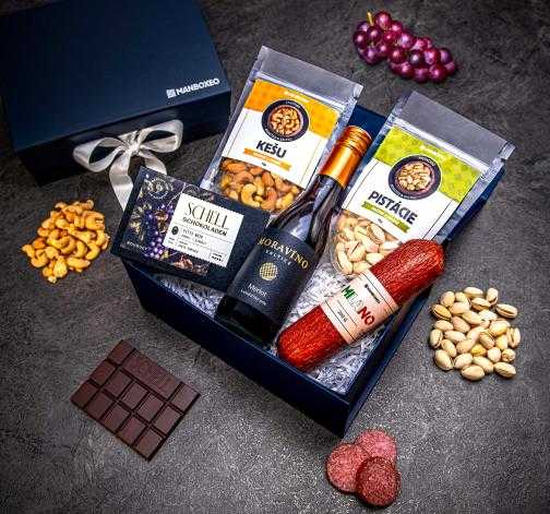 Giftboxeo dárkový box (royal blue) - Pro vinaře