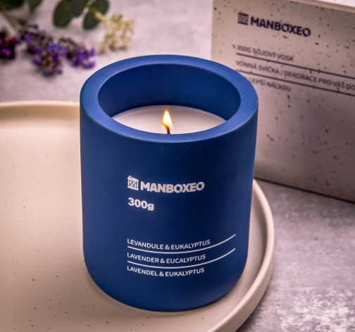 Keramická svíčka se sójovým voskem a intenzivní vůní - Lavender & Eucalyptus 300 g