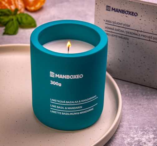 Keramická svíčka se sójovým voskem a intenzivní vůní - Lime Basil & Mandarine 300 g