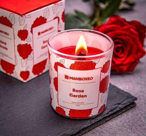 Originální Svíčka s dřevěným praskajícím knotem a inteznivní vůní - Rose Garden 130 g