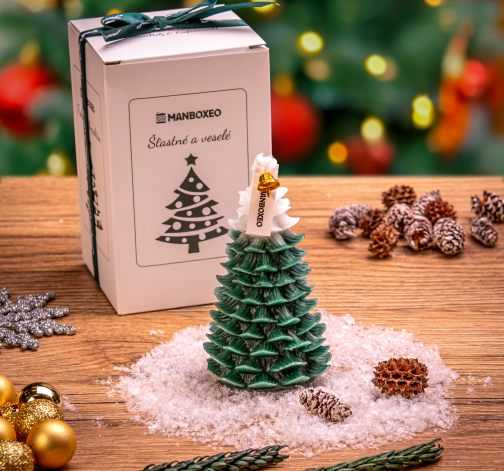 Vánoční stromeček - Sójová vonná svíčka s intenzivní vůní - Cedar & Pine