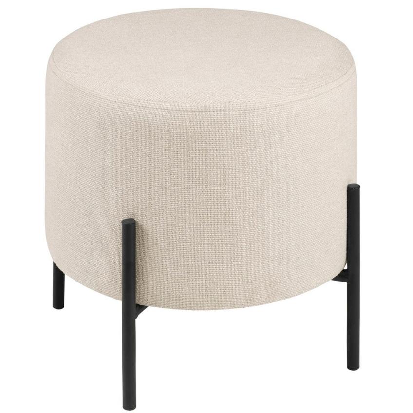 Béžový látkový taburet Somcasa Herman 40 cm
