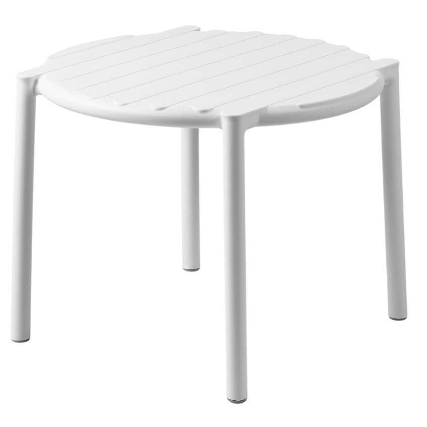 Nardi Bílý plastový zahradní odkládací stolek Doga 50 cm