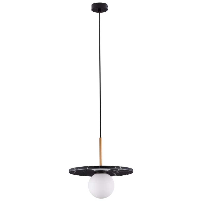 Černé mramorové závěsné světlo Nova Luce Idor 30 cm