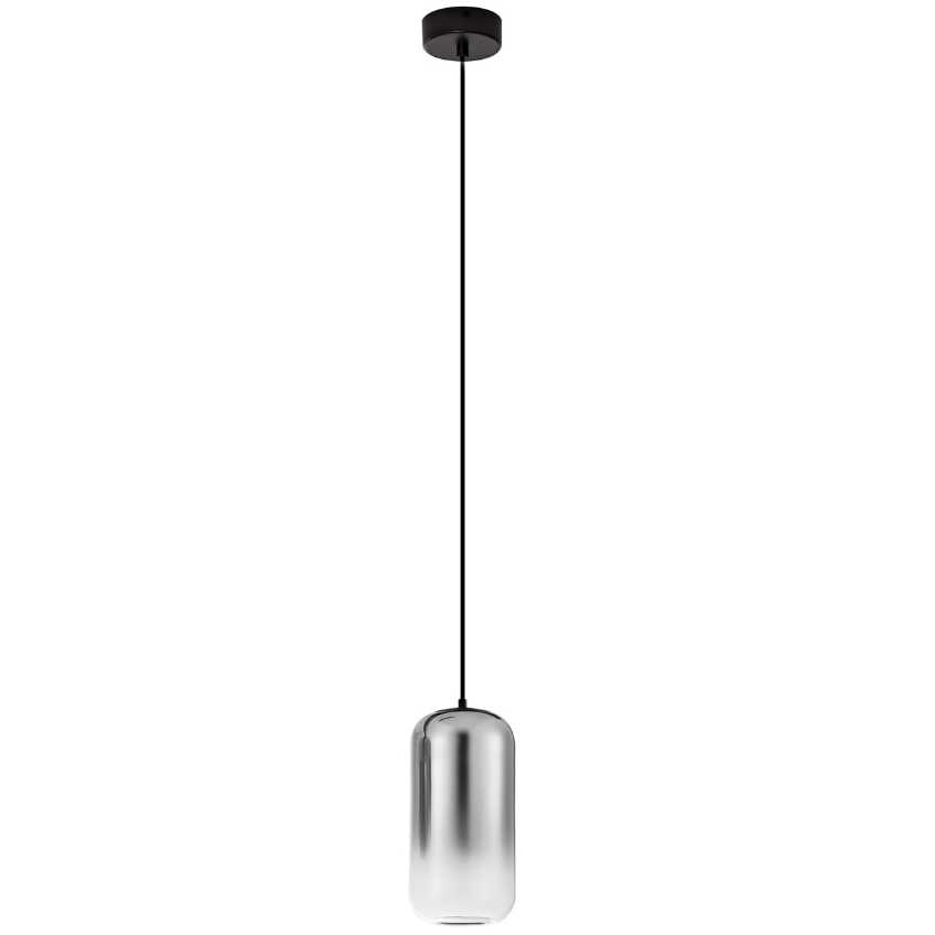 Kouřově šedé skleněné závěsné LED světlo Nova Luce Aelia 10 cm