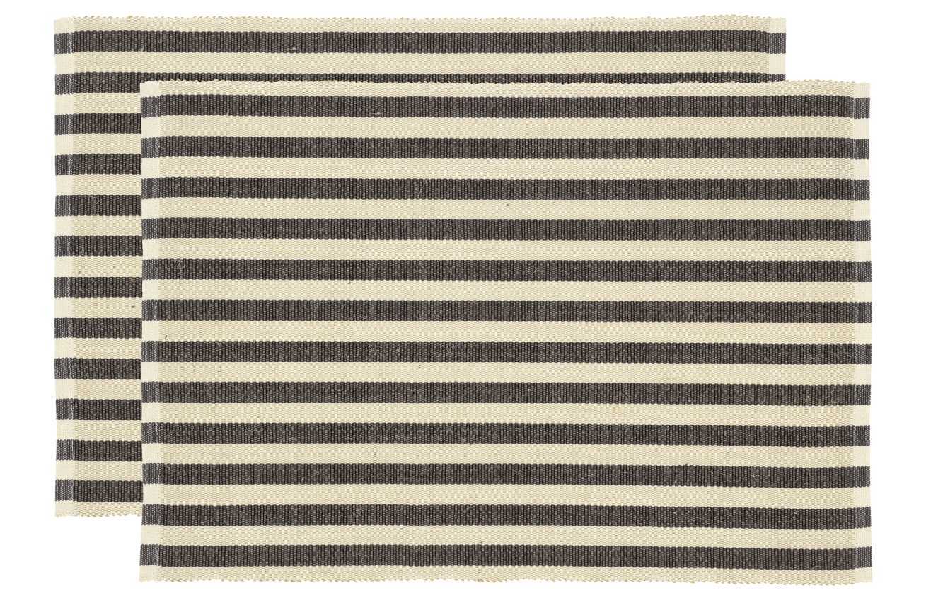 Södahl Set dvou šedých prostírání Stripe 48 x 33 cm