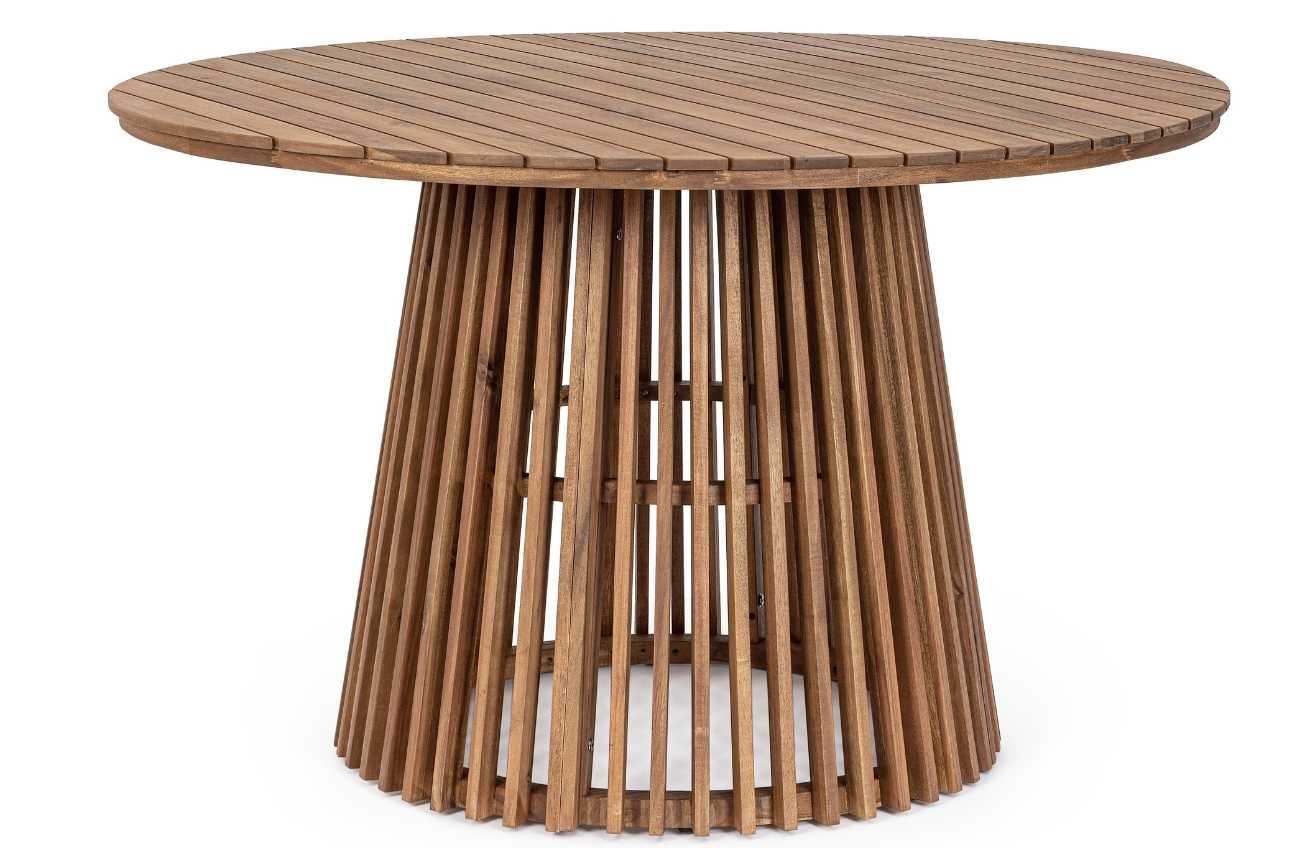 Akátový kulatý zahradní jídelní stůl Bizzotto Rodano 120 cm
