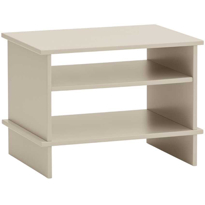 Béžový lakovaný noční stolek Teulat Inari 54 x 40 cm