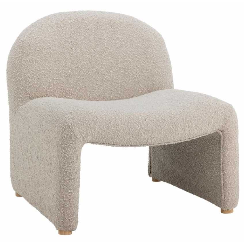 Bílé bouclé křeslo Bloomingville Neel