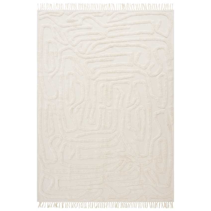 Jotex Bílý bavlněný koberec CORBIE 200 x 300 cm