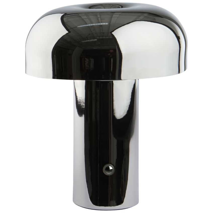 Jotex Stříbrná kovová nabíjecí stolní LED lampa RAGGE