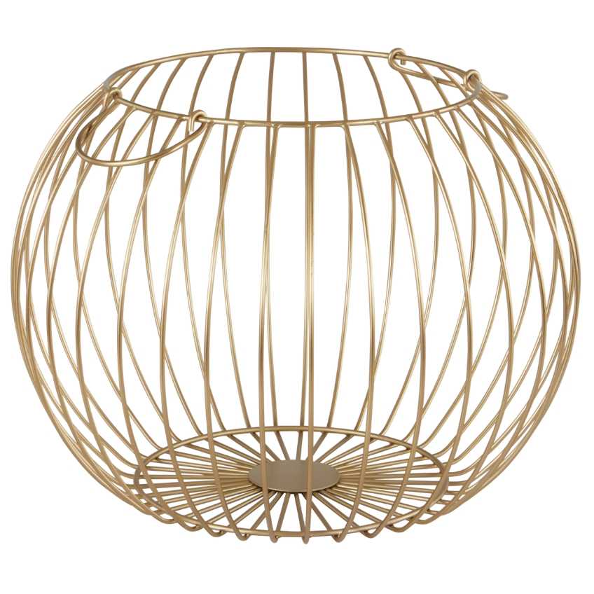 Jotex Zlatý kovový úložný koš CARLA 46 cm