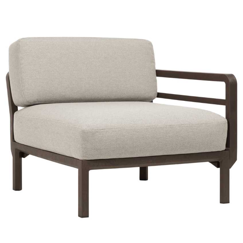 Nardi Béžový zahradní koncový modul Maximo s hnědou podnoží