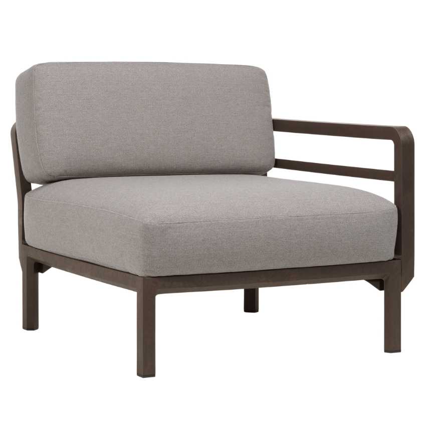 Nardi Šedý zahradní koncový modul Maximo s hnědou podnoží