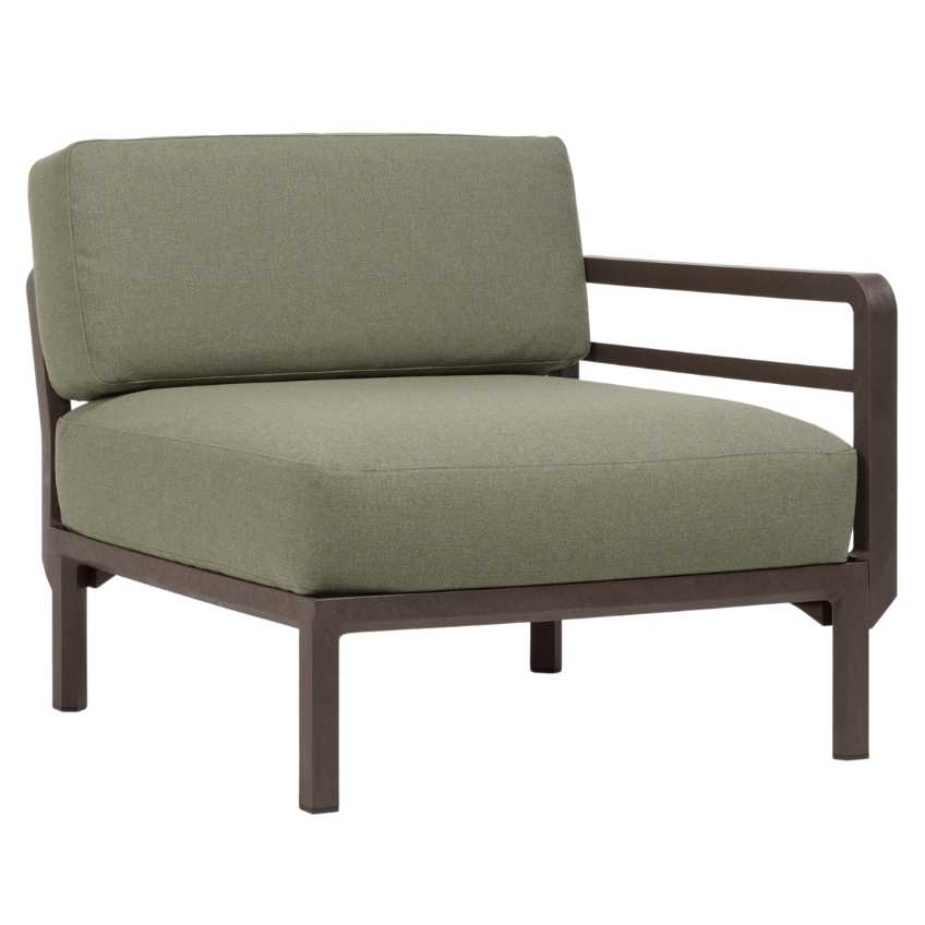 Nardi Zelený zahradní koncový modul Maximo s hnědou podnoží