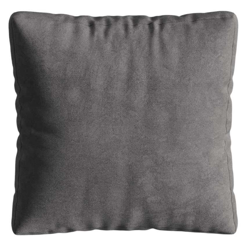 Šedý sametový polštář MICADONI Martina 65 x 65 cm