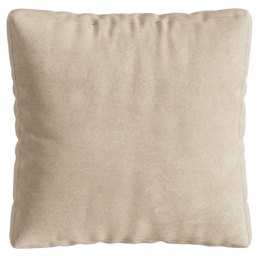 Světle béžový sametový polštář MICADONI Martina 65 x 65 cm