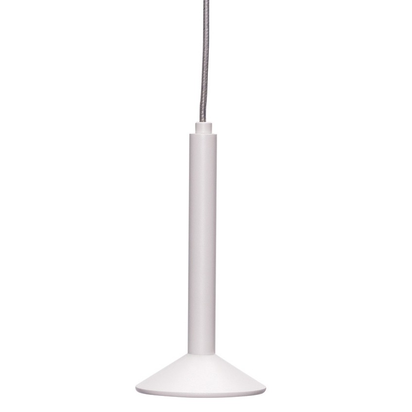 Světle šedé kovové závěsné světlo Hübsch Chromatic 12 cm