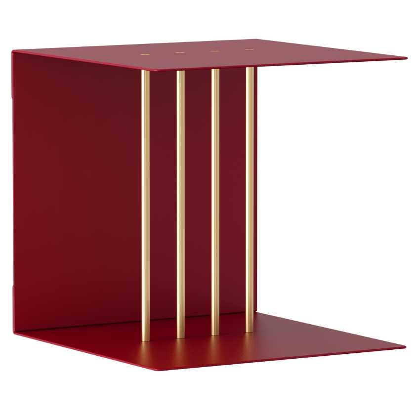 Umage Červená kovová police Teaser 30 x 30 cm