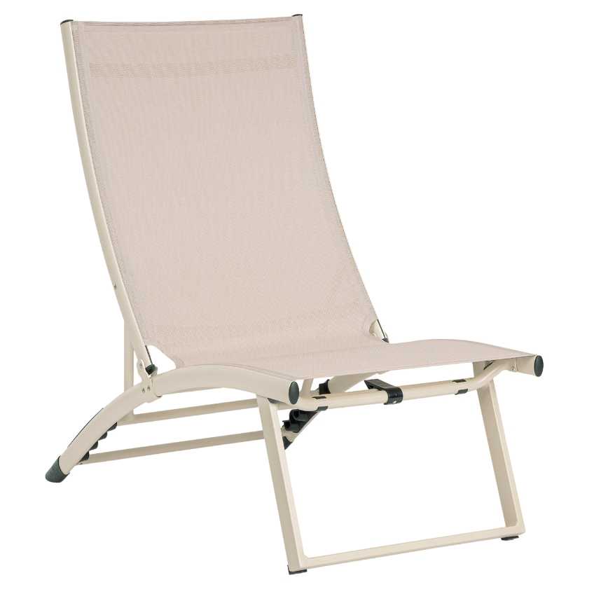 Růžové hliníkové zahradní skládací lehátko Bizzotto Taylor