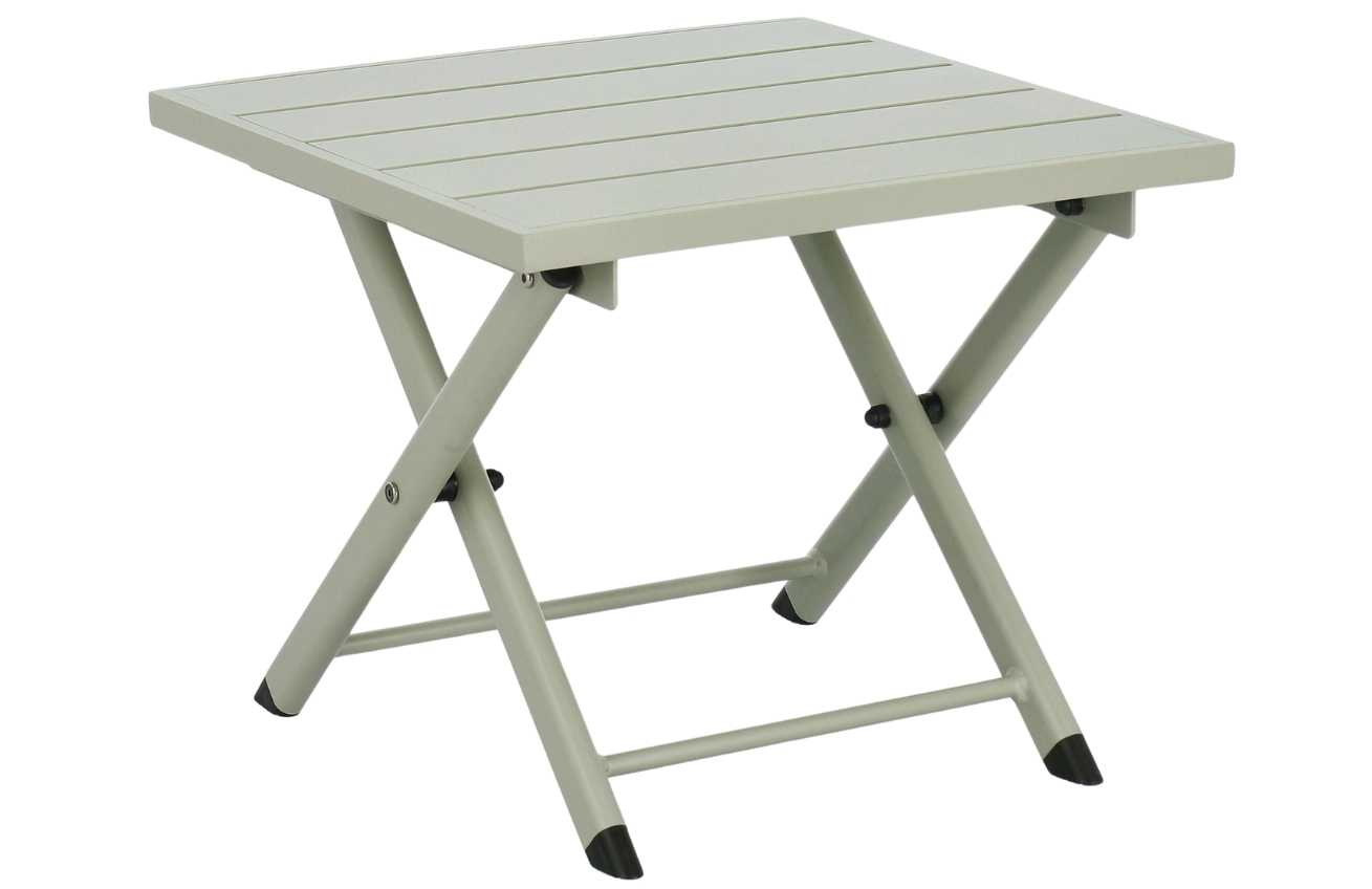 Šedozelený hliníkový zahradní stolek Bizzotto Taylor 44 x 43 cm