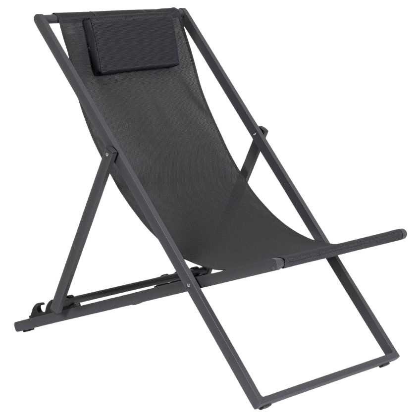 Tmavě šedé zahradní lehátko Bizzotto Taylor