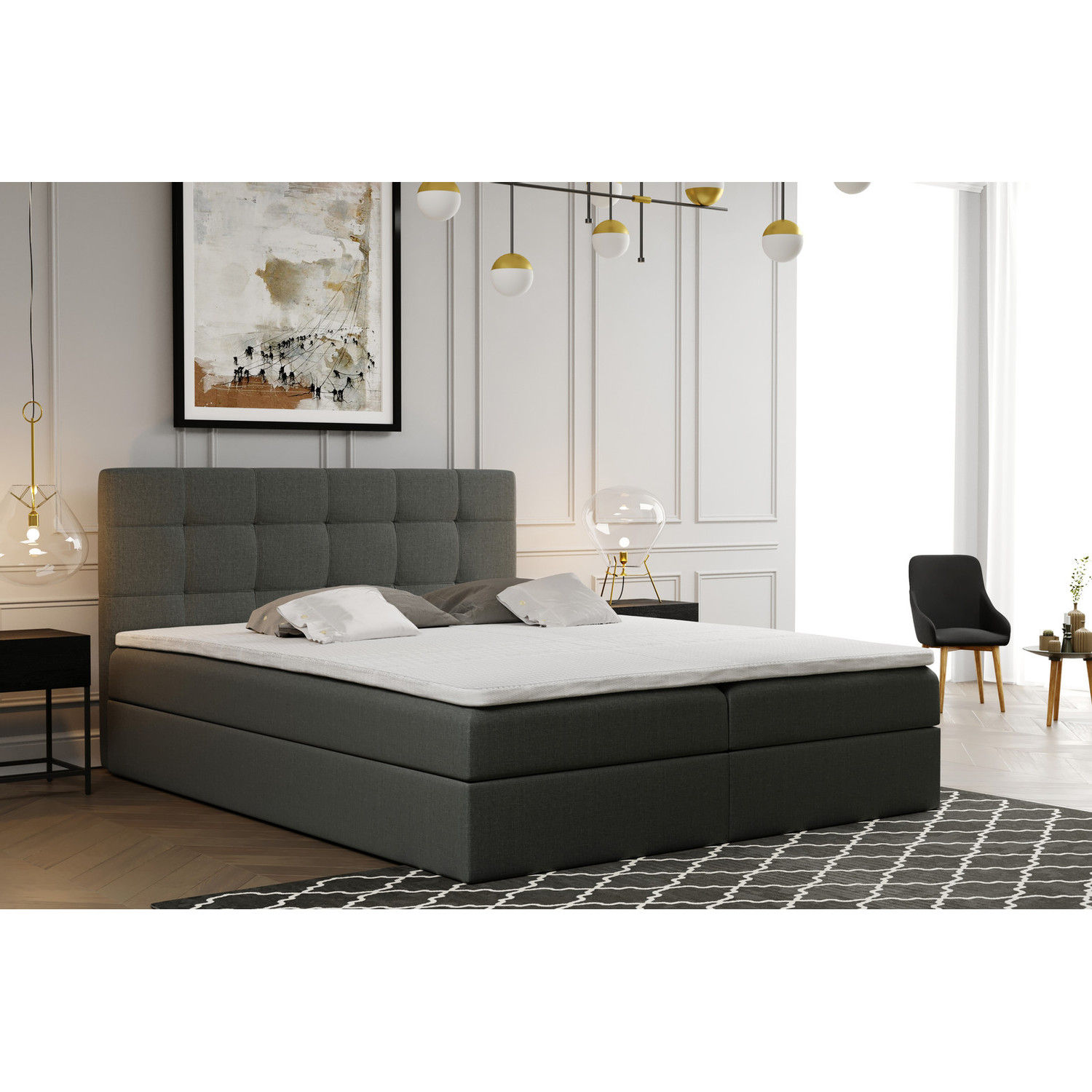 Postel CAMILA  100x200 cm Hnědá I